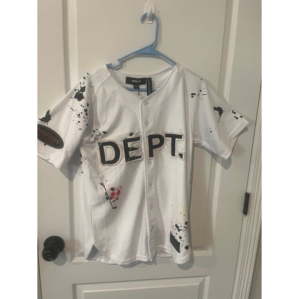 Watson Studios “DÉPT.” Baseball Jersey White XS – De La Watson Shirt